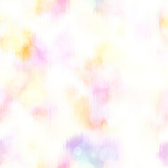 Seamless pale pastel tie dye bokeh texture. Soft tone on tone summer repeat background with washed out sun bleached ink dyed effect. 