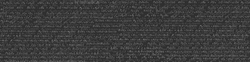 School board with chemical formulas.Background in chemistry .Letters and numbers .Vector , illustration.