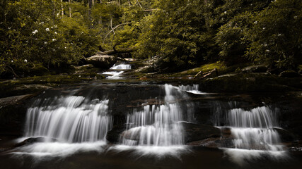 Fototapeta na wymiar Waterfalls - West Prong Little Pigeon River, Smoky Mountain National Pakr, Tennessee