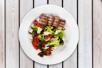 Organic vegetables salad, Healthy food concept.