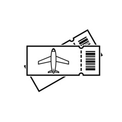 thin air line ticket logo. Vector
