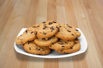 Homemade tasty biscuits. Traditional sweet cookies.