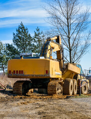 Obraz premium Heavy machinery at the construction site