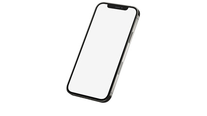 iPhone 12 pro / pro max on isolated white background. White mockup screen. Graphite color.