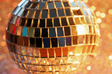 golden disco ball