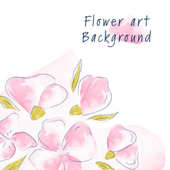 Watercolor floral background template design