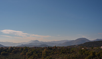 Autumnal landscape of Molise seen from Isernia