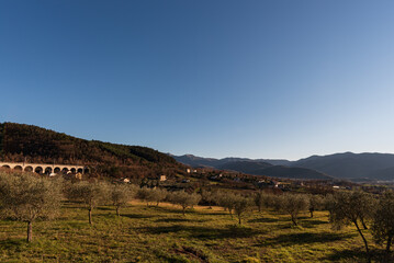 Molise, Italy.  Spectacular winter panorama.