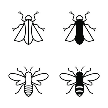 fly icons symbol vector elements for infographic web