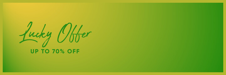 Saint Patricks Day Background. Vector green gradient.
