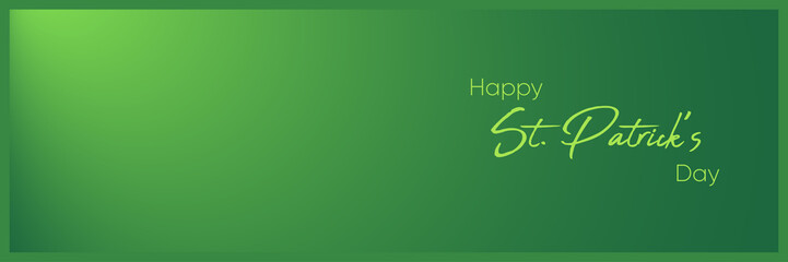Saint Patricks Day Background. Vector green gradient.