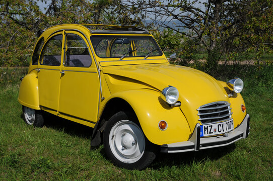 Ente 2 CV im Fr&uuml;hling 