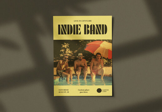 Retro Indie Music Poster Layout