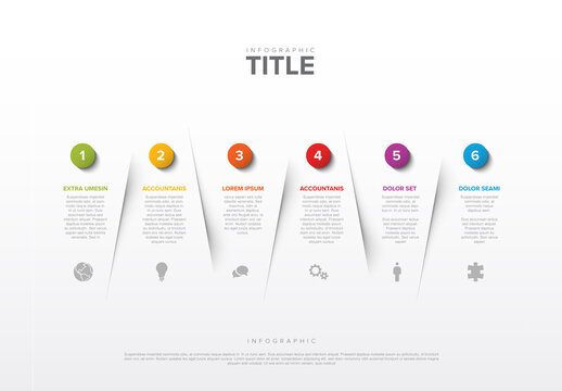 Abstract Vector Infographic Layout With Six Sections