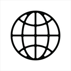 World planet icon. Web icon page symbol for your web design. Planet earth, globe icon vector illustration