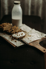 Milk and banana bread