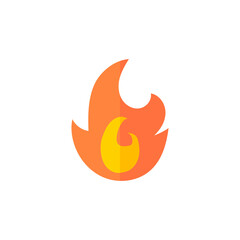 Flames and burning icons. Editable vectors.