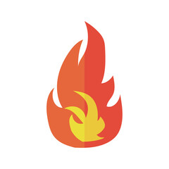 A burning flame. Warmth or spicy. Vectors.