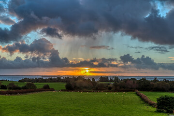 Cloudy morning at Toormakeady Lough Mask on Mayo Ireland
