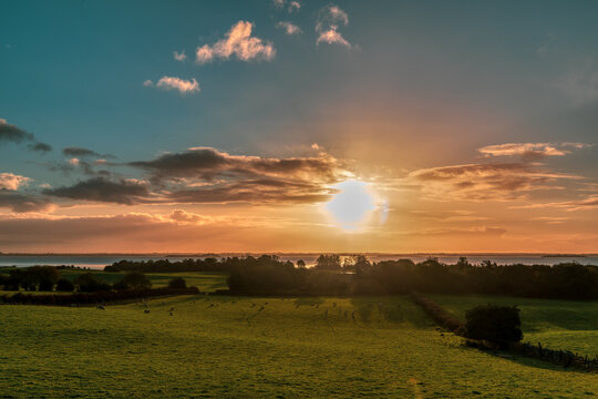 Cloudy morning at Toormakeady Lough Mask on Mayo Ireland