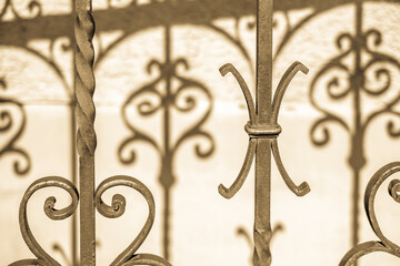 old iron fence - close up
