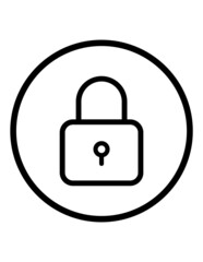 Lock Flat Icon Isolated On White Background