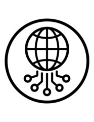 Worldwide Web Flat Icon Isolated On White Background