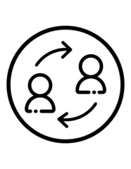 People Conversation Flat Icon Isolated On White Background