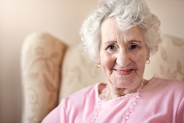 Wrinkles should merely indicate where the smiles have been. Shot of a senior woman relaxing at home.