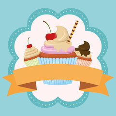 sweet baked cupcakes