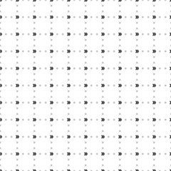 Square seamless background pattern from geometric shapes are different sizes and opacity. The pattern is evenly filled with small black double arrow symbols. Vector illustration on white background