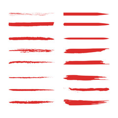 Handmade Collection Set Red Underline Vector	