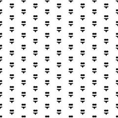 Square seamless background pattern from black bikini symbols. The pattern is evenly filled. Vector illustration on white background