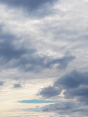 Fototapeta premium Dark blue clouds in the evening sky