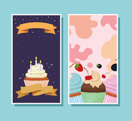 cupcakes vertical banner