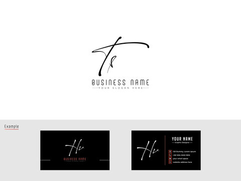 TS Signature initial logo, Signature ts st Letter Logo Image and business card design