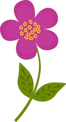 Illustration of a purple flower.Vector flower