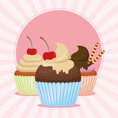 cupcakes creamy dessert