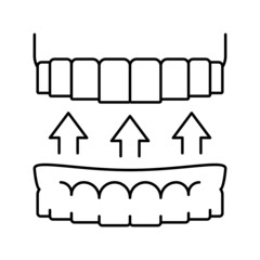 plate for tooth line icon vector illustration