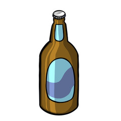 Bottle   dark beer vector illustration