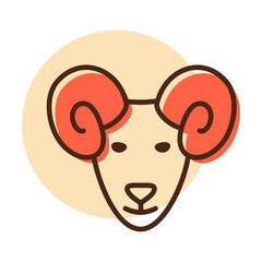 Sheep icon. Farm animal vector illustration