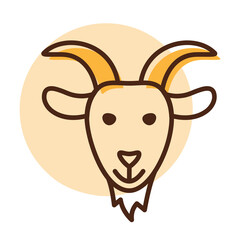 Goat icon. Farm animal vector illustration