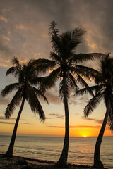 Plakat Sunset over Ouvea lagoon on Ouvea Island, Loyalty Islands, New Caledonia