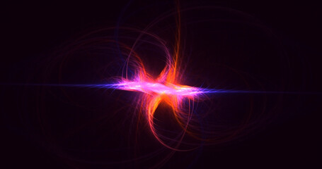 3D rendering abstract colorful fractal light background