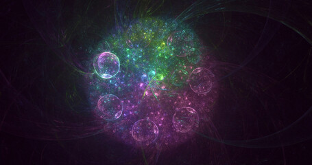 Obraz premium 3D rendering abstract round light background