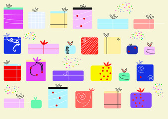pattern with gifts