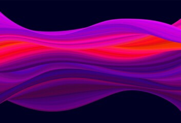 Abstract vector color flow background. Liquid futuristic fantasy backdrop with vibrant colors and fluid lines and shapes.