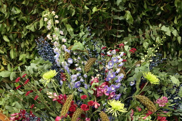 colorful flower arrangement for wedding