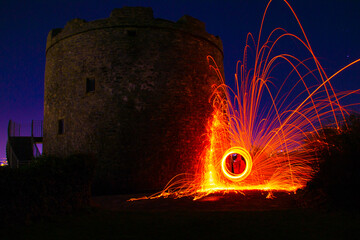 Circle of Glowing Orange Light