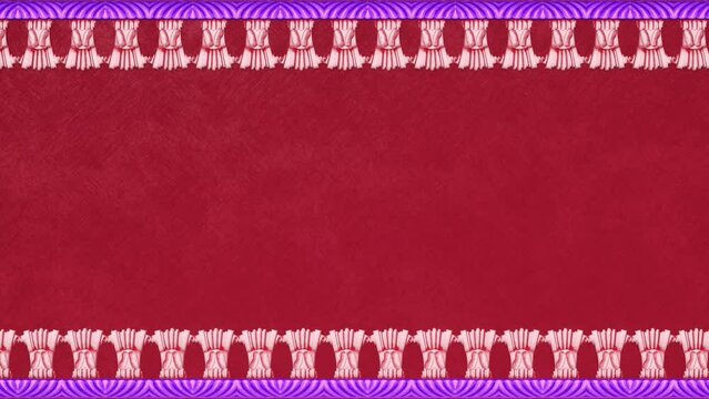 Decorative vintage antique floral baroque ornament, renaissance retro elegant frame, royal damask background with border, christmas pink lace ethnic striped template, red beautiful greeting card